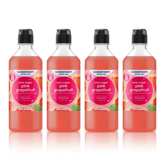 Sodastream Classics® Pink Grapefruit Zero Sugar Drink Mix 4 Pack 440ml