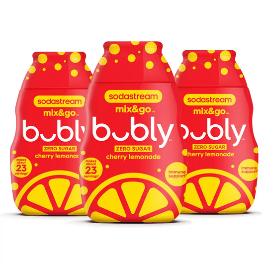 Sodastream mix&go™ bubly™ Cherry Lemonade Liquid Water Enhancer 3 Pack 3 x 92ml