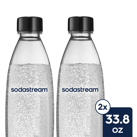 Sodastream Slim Sparkling Water Bottle Twin Pack Black 33.8 oz