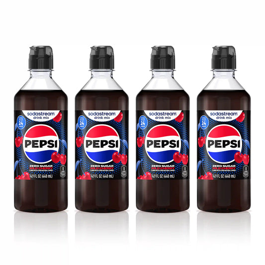 Sodastream Pepsi Wild Cherry Zero Sugar Drink Mix 4 Pack 440ml